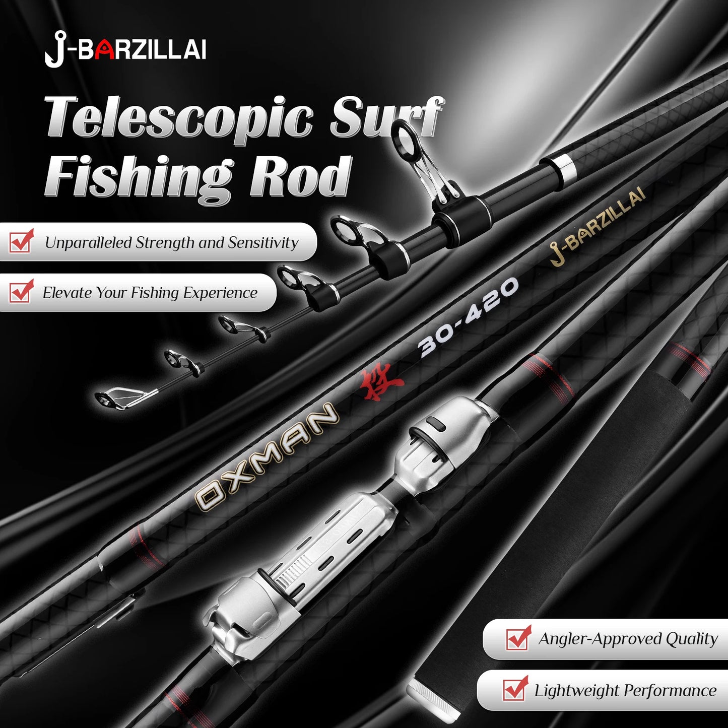 OXMAN Telescopic Fishing Rod Surf Rod Long Casting 360 390 420 460 500cm
