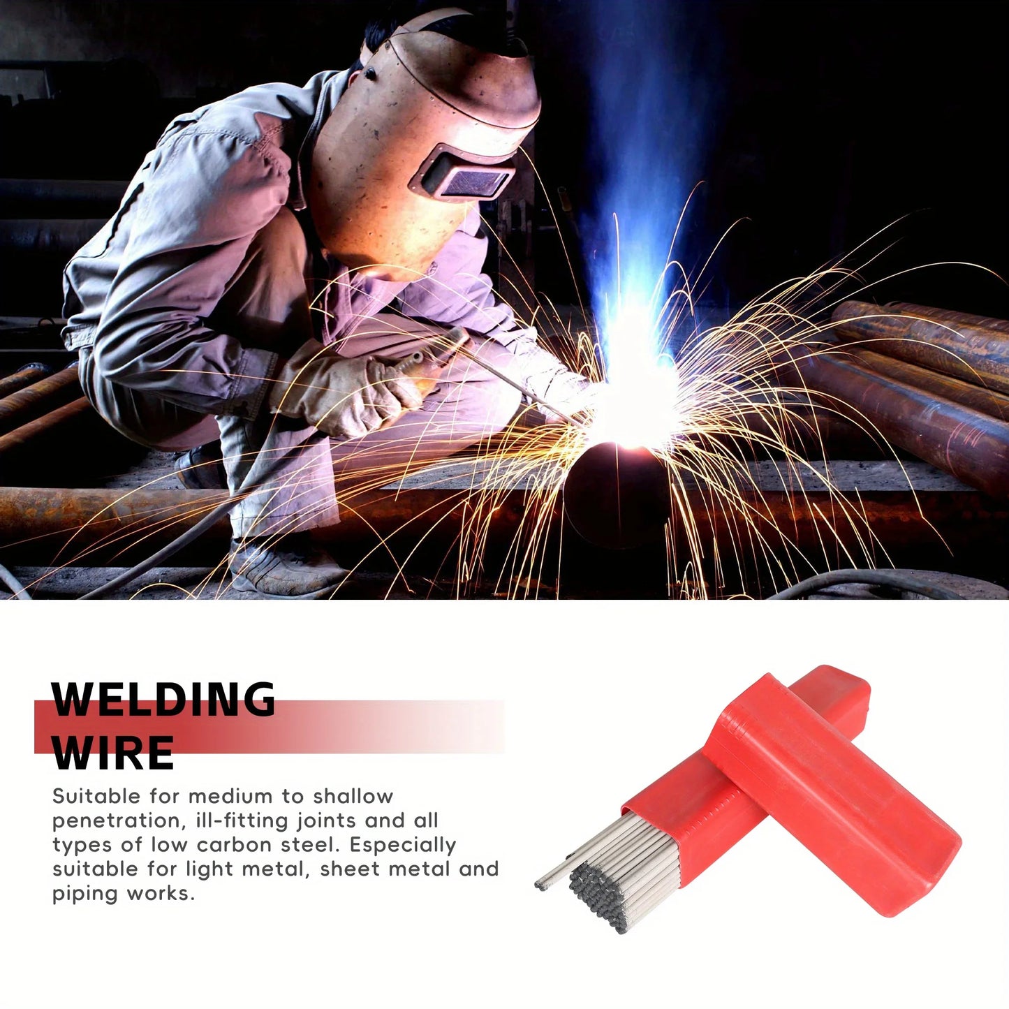 Welding Rods Carbon Steel Electrode E7018 3/32 Inch Stick Electrodes 10 Lbs