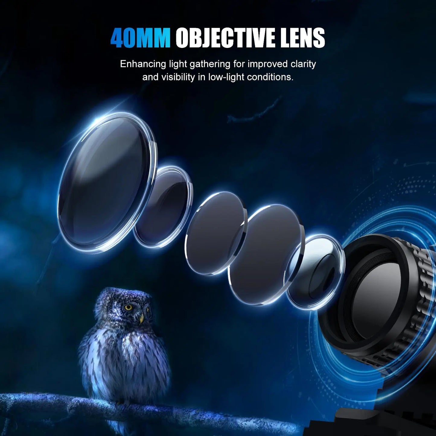 Digital Night Vision Scope, HD Day & Night 5-20X Hunting Night Vision Scope 2560x1920 Resolution Night Vision Scopes for Hunting