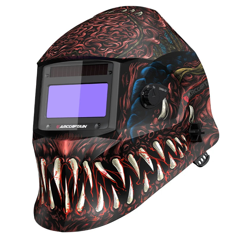 ARCCAPTAIN Welding Helmet Welder Mask Chameleon Large View True Color Solar Power Auto Darkening Welding For Arc Weld Grind Cut