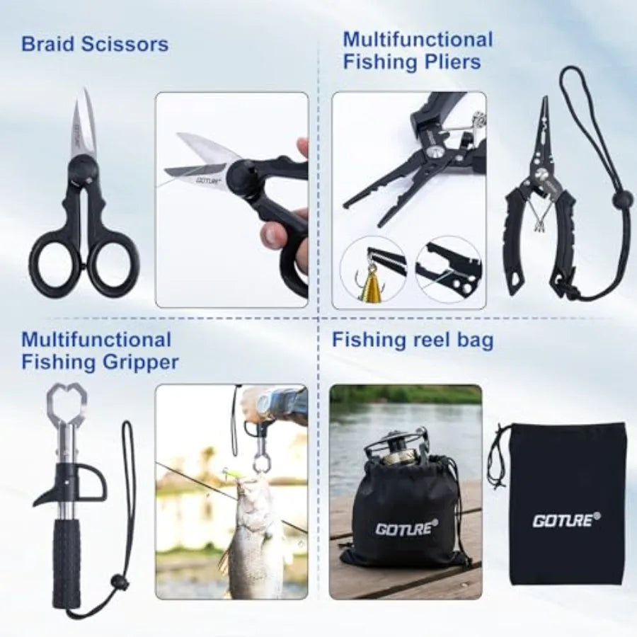 Telescopic Fishing Rod and Reel Combos Carbon Fiber Travel Fishing Pole 9+1 BB Spinning Reel Saltwater Freshwater Fishing Gear