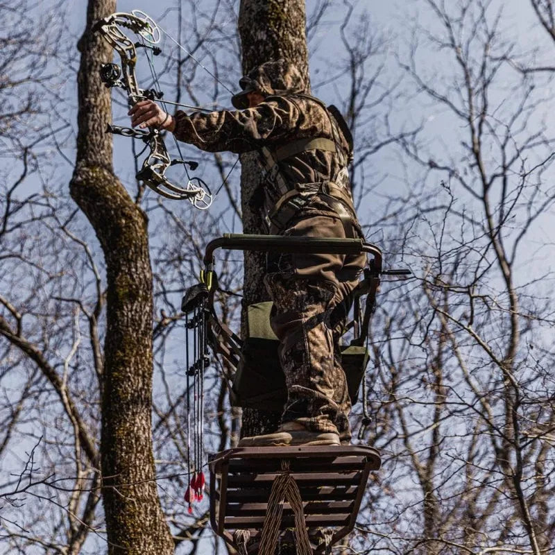 Viper Steel Climbing Treestand Powder-coated Steel Finish Provides Rust Protection and Concealability Tree Stand Hunting