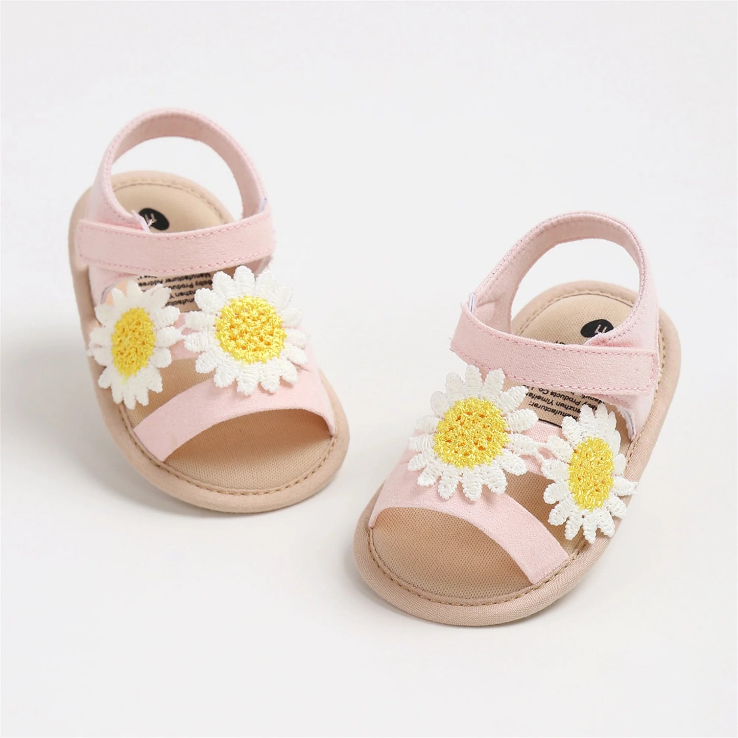 Baby Girls Floral Sandals Soft Sole First Walking Shoes