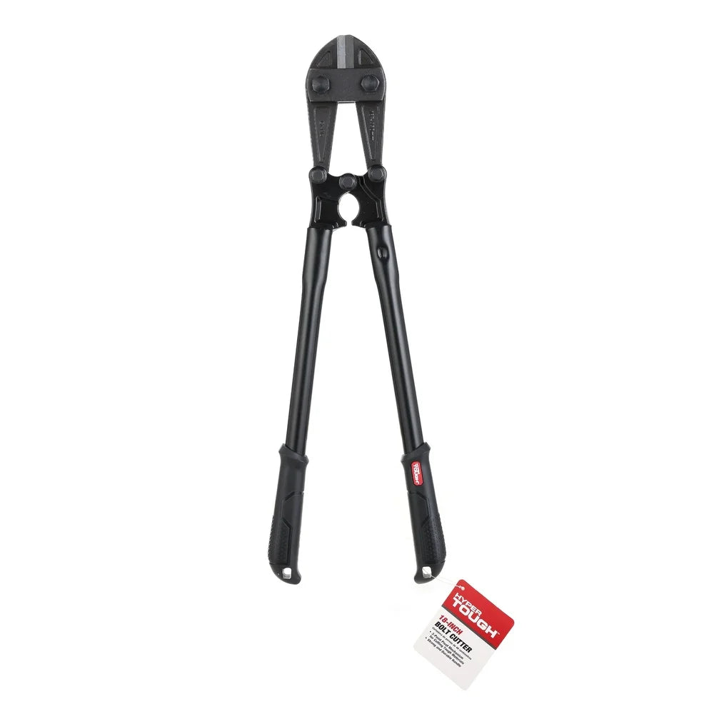 18 Inch Heavy Duty Bolt Cutter with 3 Point Pivot Mechanism CRMO Jaw Forged Handle and Non Slip Grip for Wire Mesh Rods Chains and Bars