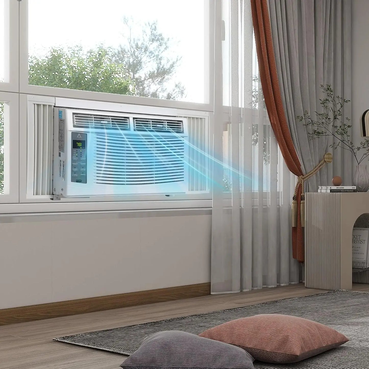 Acekool 6000 BTU Window Air Conditioner 250 Sq Ft With WiFi Controls 4 In 1