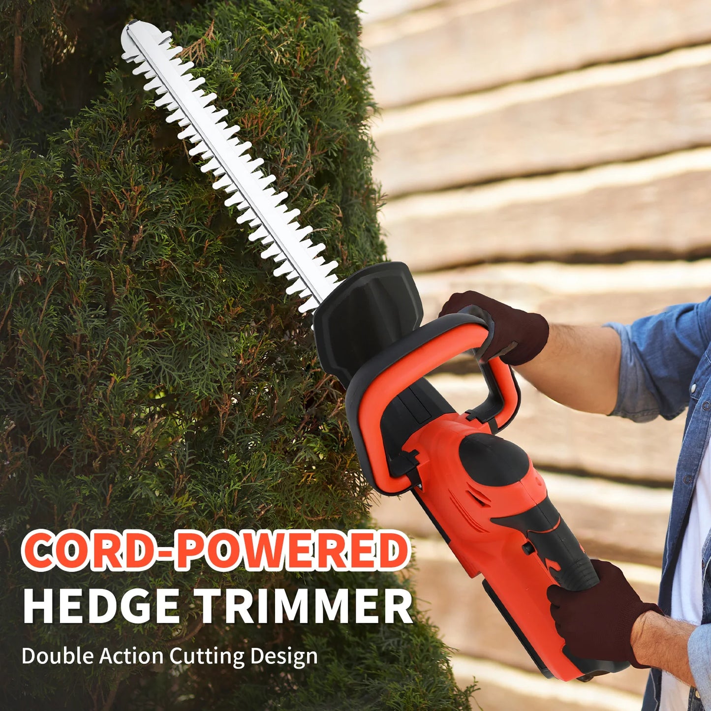 Cordless Hedge Trimmer 22 Inch Electric with 3.0Ah Battery Charger Handheld Bush Trimmers for Yard Garden Lawn Care