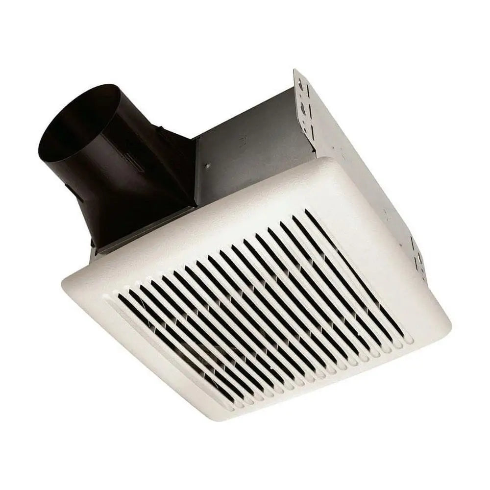 Single Speed A110 Ventilation Fan 110 CFM Bathroom Exhaust Fan 4 Inch Duct Horizontal Discharge Steel Housing 3 Sones for 105 Square Feet Area