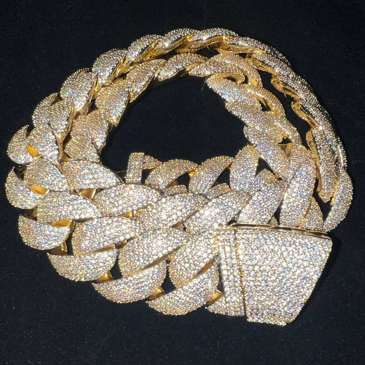 CUC 20mm Big Miami Cuban Chain Men's HipHop Necklace Icy Zircon Gold Color Thick Link Copper Charm Fashion Rock Jewelry For Gift