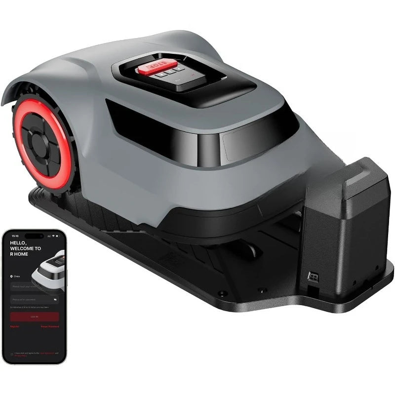 Robot Lawn Mower with 590ft Boundary Wires for 0.25 Acre 45 Degree Slope 70 Minutes Runtime Auto Recharge Automatic