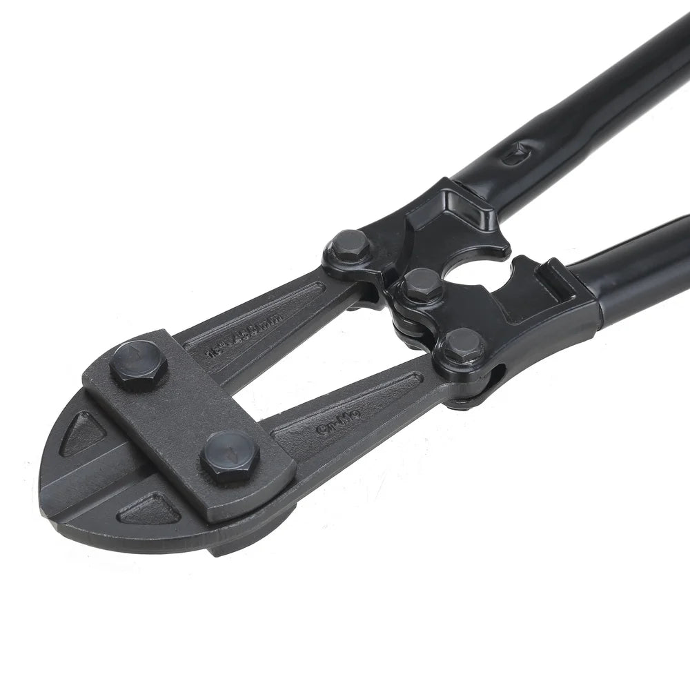 18 Inch Heavy Duty Bolt Cutter with 3 Point Pivot Mechanism CRMO Jaw Forged Handle and Non Slip Grip for Wire Mesh Rods Chains and Bars