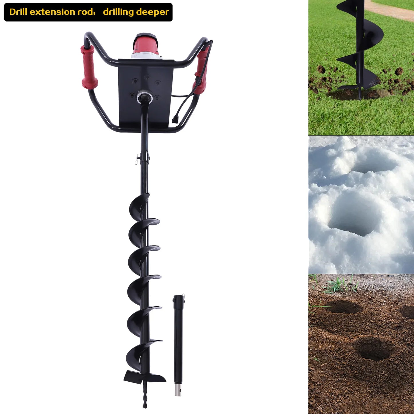 Post Hole Digger Electric 1500W Corrosion Resistant Low Noise Agricultural Machinery