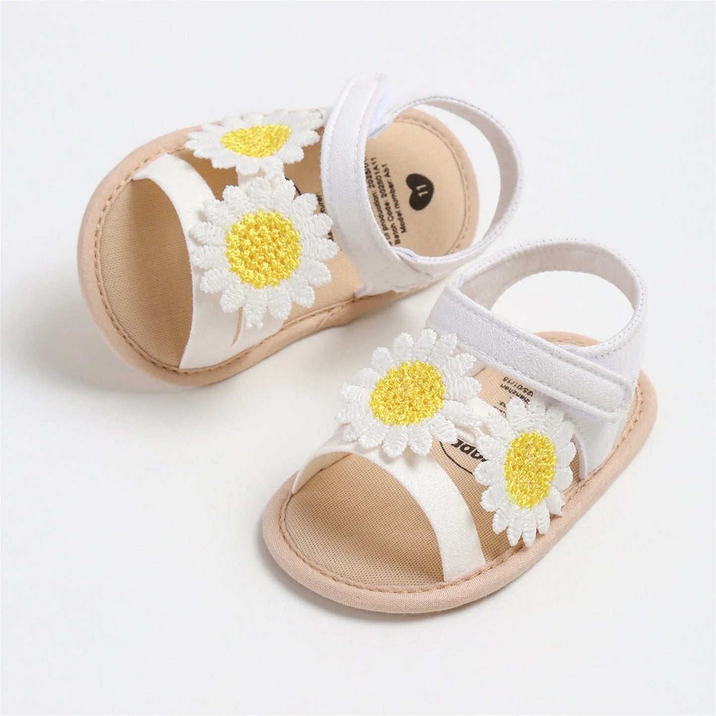 Baby Girls Floral Sandals Soft Sole First Walking Shoes