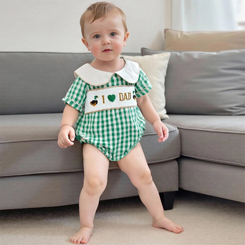 Infant Boys Sleeveless Romper Bear Applique Striped Cute