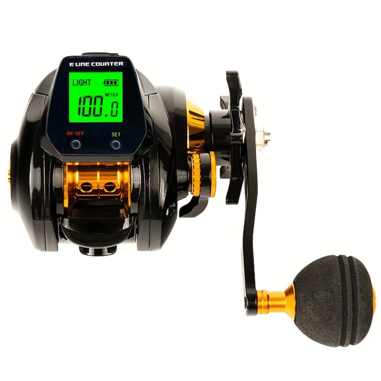 LISMFishing Advanced HD Display Fishing Reel for Sea Boat Fishing With 7.2 To 1 Gear Ratio and Precision Brake System