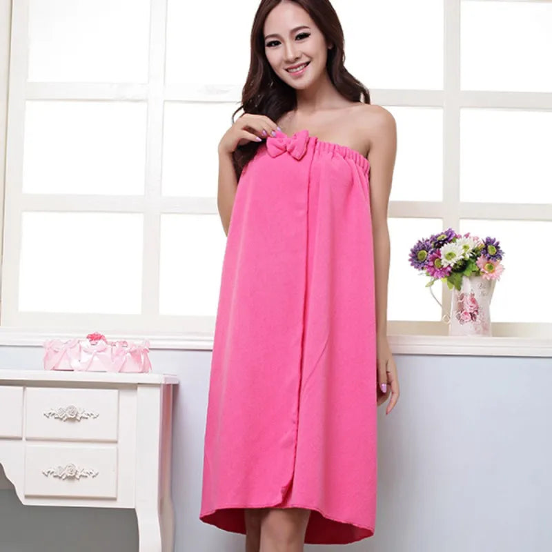 Bowknot Fast Drying Magic Bath Towel Absorbent Microfiber Wrap Towel for Women Beach Spa Bathrobes and Skirts