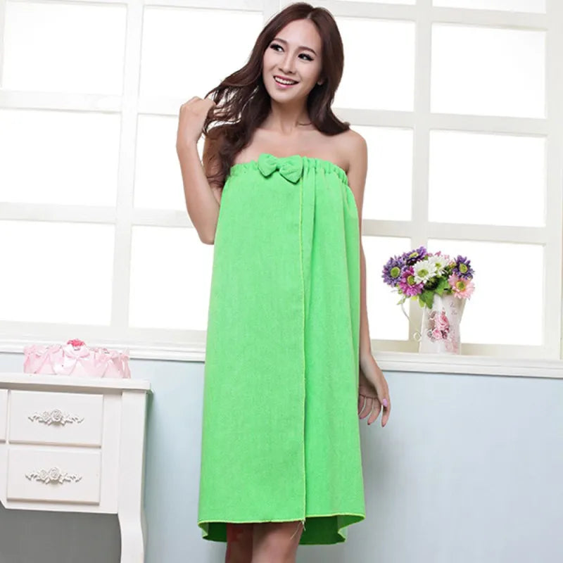 Bowknot Fast Drying Magic Bath Towel Absorbent Microfiber Wrap Towel for Women Beach Spa Bathrobes and Skirts