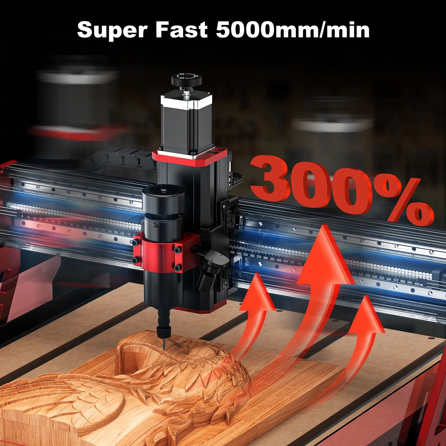 Twotrees TTC6050 CNC Router 500W Spindle Motor Laser Engraving Machine CNC Milling Cutting Machine Infrared Radiation Sensor