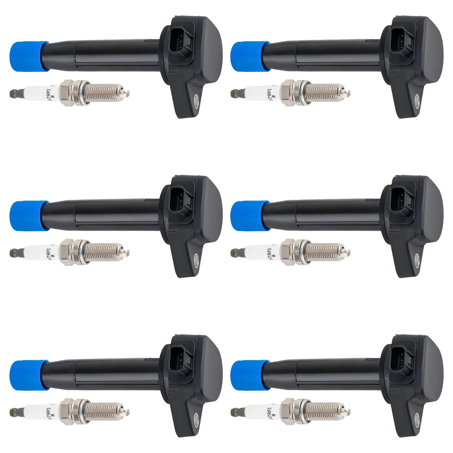 6 Pieces Ignition Coils And 6 Spark Plugs For Acura RDX ZDX Honda Pilot UF624