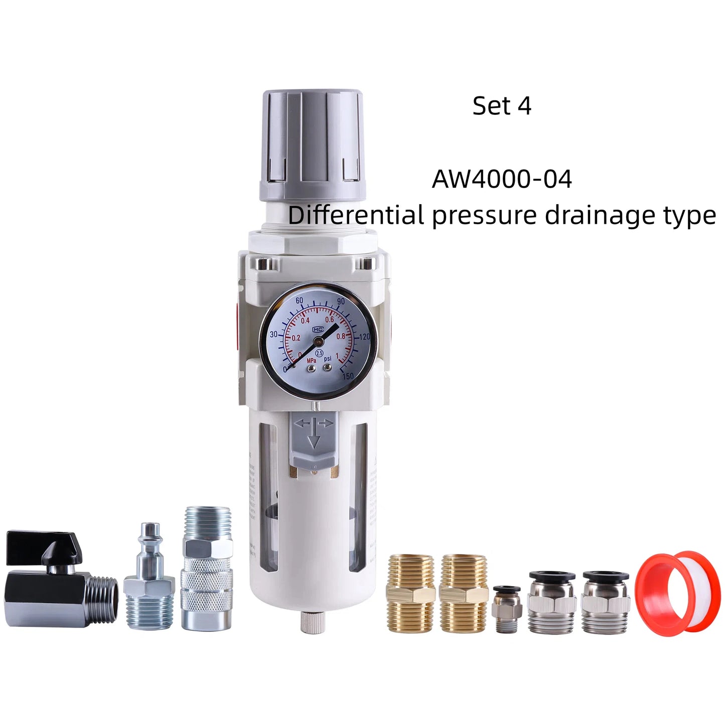 Pneumatic Filter Regulator Air Pressure Reducing Valve