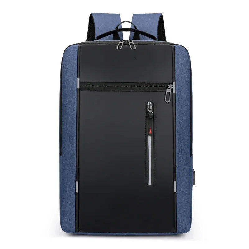 Unisex Waterproof Oxford Laptop Backpack 15.6 Inch USB Port