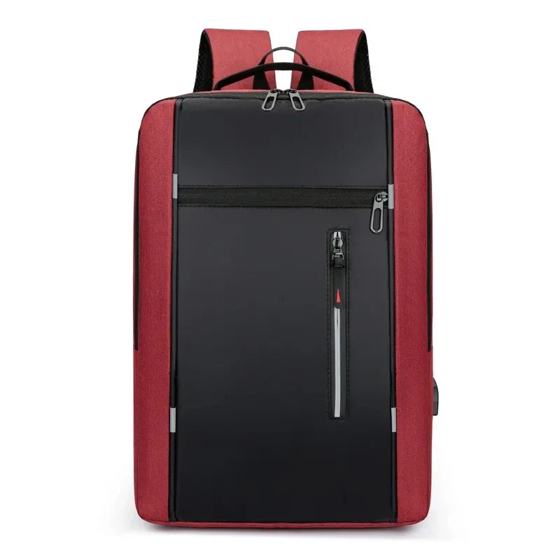 Unisex Waterproof Oxford Laptop Backpack 15.6 Inch USB Port