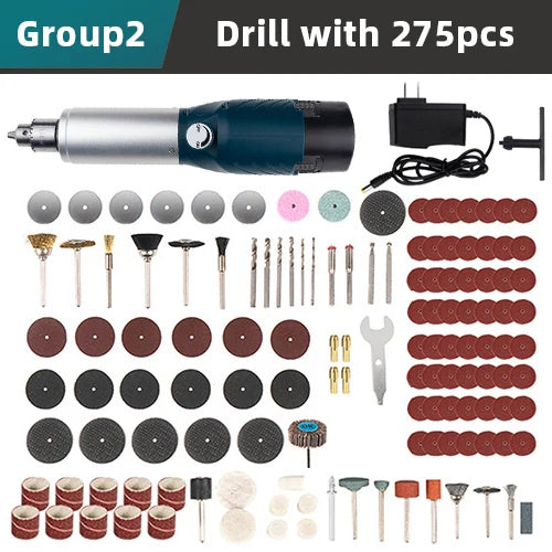 Cordless Rotary Tool Dremel Mini Drill Engraving Pen 12V Rechargeable