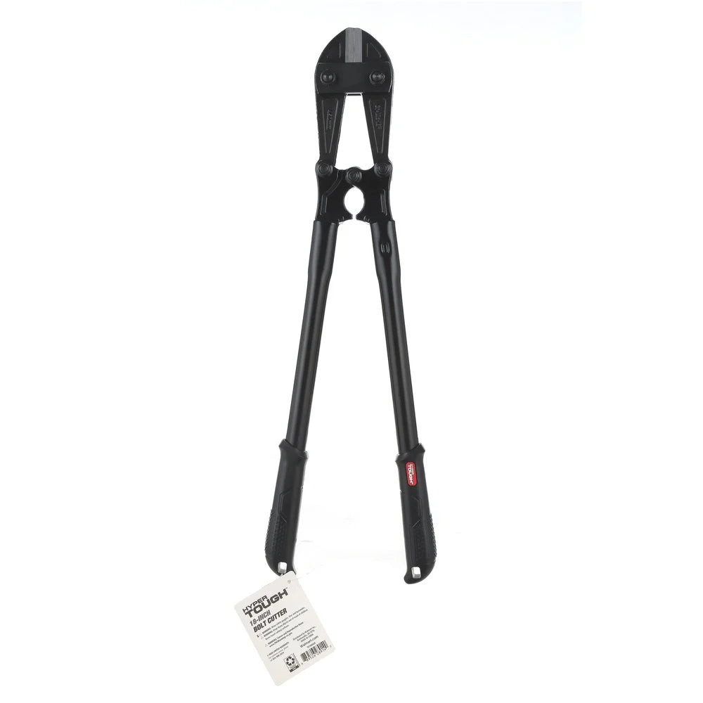 18 Inch Heavy Duty Bolt Cutter with 3 Point Pivot Mechanism CRMO Jaw Forged Handle and Non Slip Grip for Wire Mesh Rods Chains and Bars