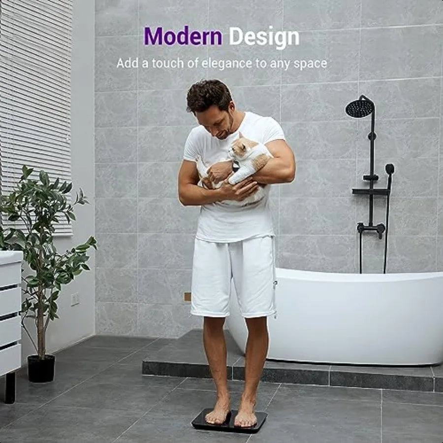 Digital Bathroom Scale 450lb 0.05lb Precision Automatic Weighing