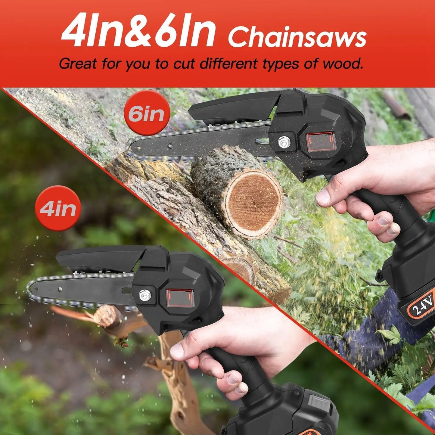 High Branch Handheld Mini Electric Saw Rechargeable Lithium Battery Single Hand Saw Pruning Felling 2 in 1 Cordless Pole Saw