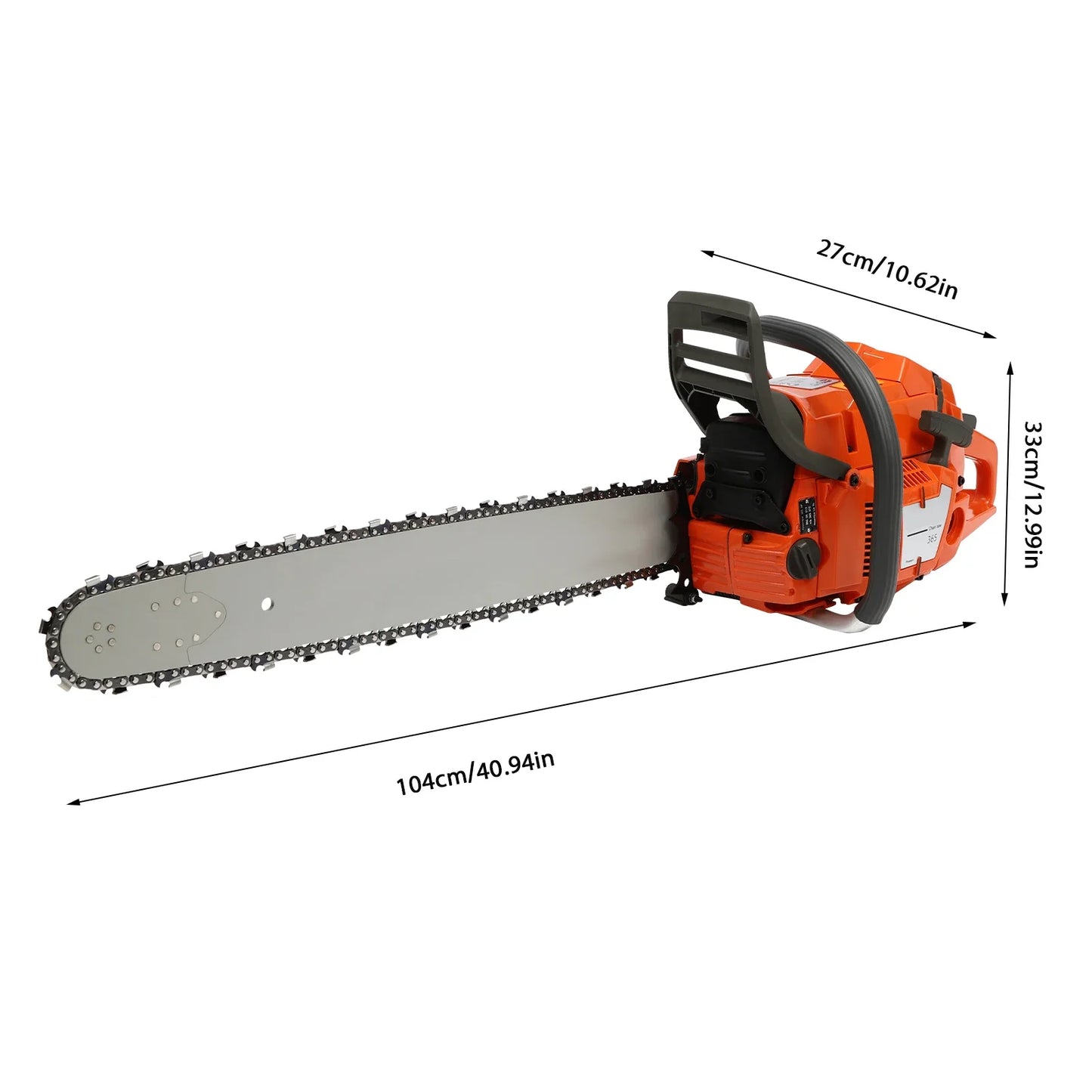 Gasoline Power Chainsaw 24 Inch Guide Bar 65 72 CC Hand Pull Start