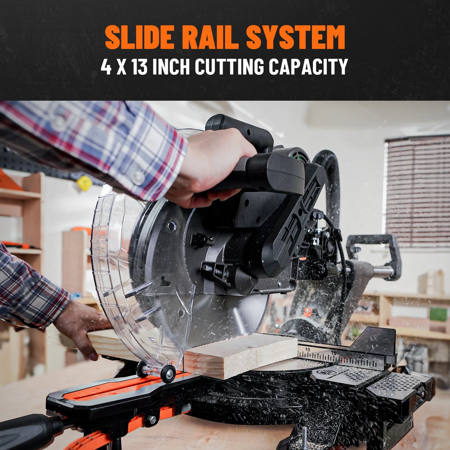 Dovaman 12 Inch Dual Bevel Sliding Miter Saw With Laser Guide 3800 RPM Corded