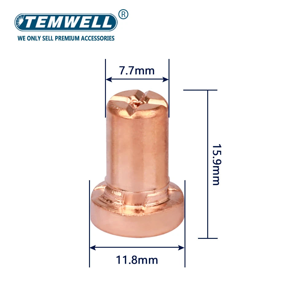 40pcs Red Copper Extended Long Plasma Cutter Tip Electrodes&Nozzles Kit Consumable For PT31 LG40 40A Cutting Welder Torch