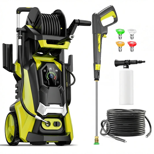 Electric Pressure Washer 5000 PSI 3.6 GPM Touch Screen 4 Nozzles Foam Cannon