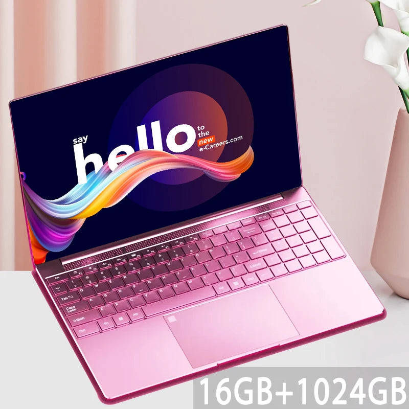 15.6 Inch Laptop Intel Celeron N5095 Notebook Gamer 32GB RAM 2TB SSD Office Study PC Windows 11 1920x1080 Resolution