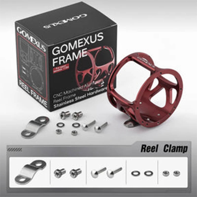 Gomexus Red Aluminum Frame For Penn Senator 113H Conventional Fishing Reel Replacement Part