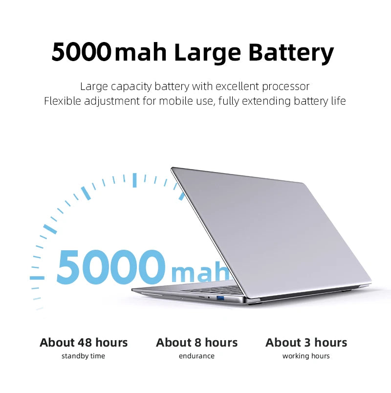 Ultra Slim Windows 11 Laptop Computer 14.1 Inch 12GB DDR4 1TB SSD Intel N4000 Notebook Gamer 1920x1080 Office Study PC