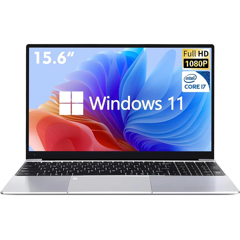 2025 15.6 Inch Windows 11 Pro Laptop Computer Intel Core i7 8500Y 16GB RAM 1TB Storage Office Computer Fingerprint Unlock Notebook PC
