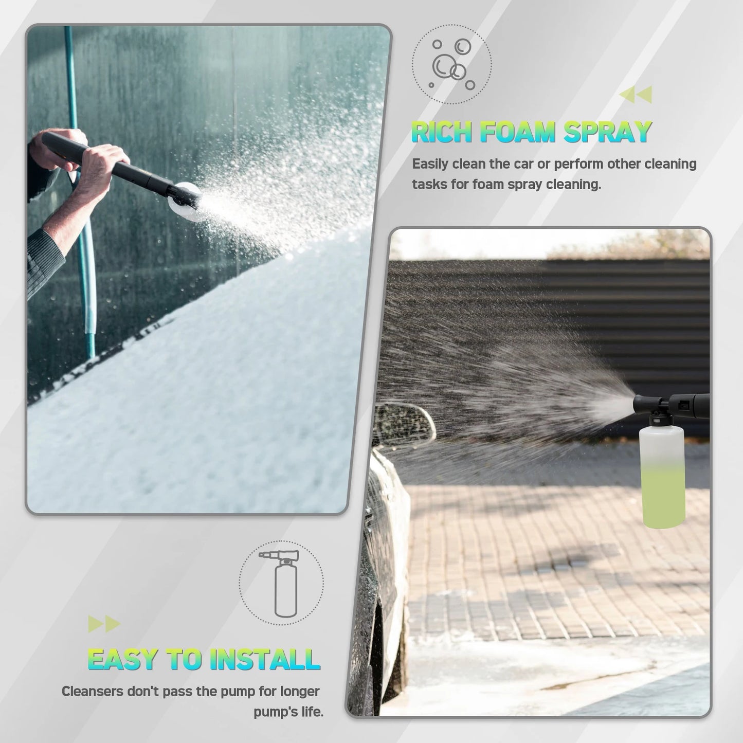 Electric Pressure Washer 5000 PSI 3.6 GPM Touch Screen 4 Nozzles Foam Cannon