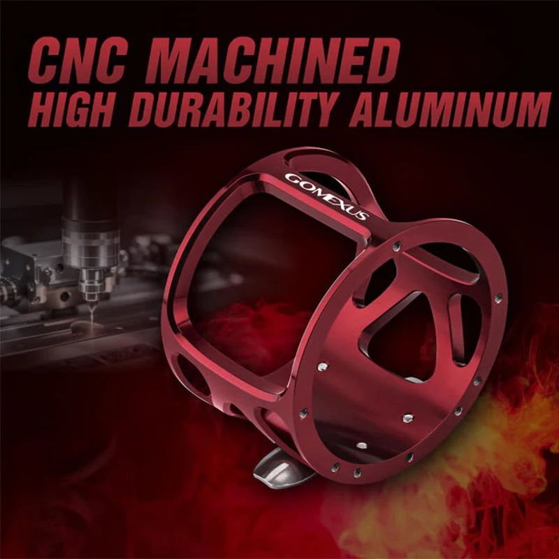 Gomexus Red Aluminum Frame For Penn Senator 113H Conventional Fishing Reel Replacement Part