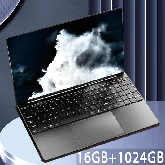 15.6 Inch Laptop Intel Celeron N5095 Notebook Gamer 32GB RAM 2TB SSD Office Study PC Windows 11 1920x1080 Resolution