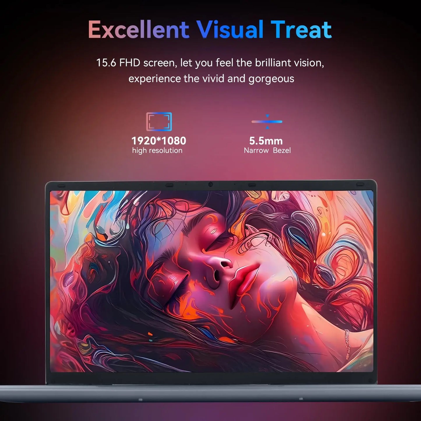 Bestski 15.6 Inch Laptop Intel N5095 Processor 12GB RAM 512GB SSD IPS Display 1080P Windows 11 38000mWh Battery Computer Notebook