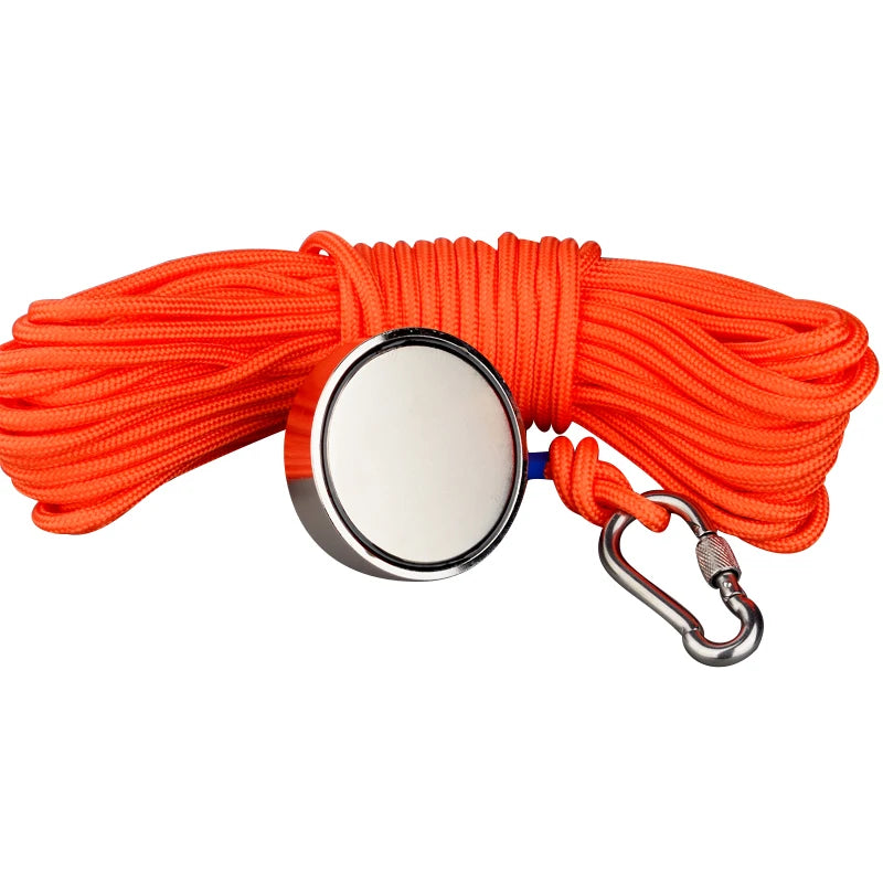Strong Fishing Magnet 400LBS 700LBS 1000LBS Underwater Searching Salvage Magnets N52 Neodymium Permanent Rare Earth 20m Rope