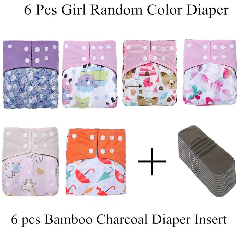 Reusable Waterproof Bamboo Charcoal Pocket Baby Diaper