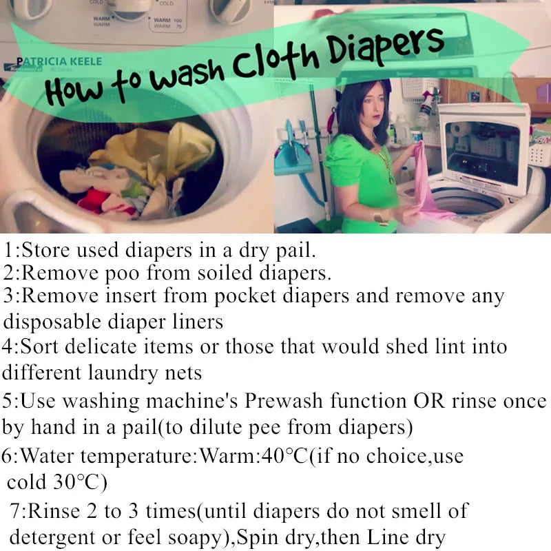 Reusable Waterproof Bamboo Charcoal Pocket Baby Diaper
