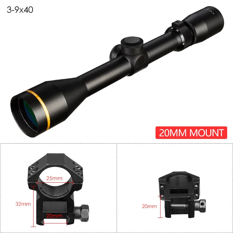 VX Tactical 3.5-10x40 Mil Dot Riflescope Airsoft With Mount