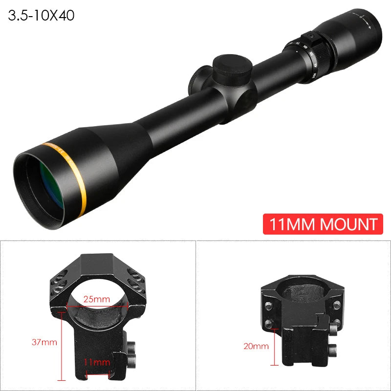 DIANA VX Tactical Scope 3.5-10x40 Mil Dot Riflescope With Mount For Airsoft