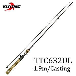 Kuying Teton Super Ultra Soft Light Baitcasting Spinning Lure Fishing Rod Combo 1.56m 1.8m 1.86m 1.9m 1.92m 1.98m