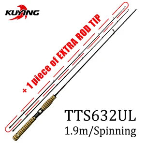 Kuying Teton Super Ultra Soft Light Baitcasting Spinning Lure Fishing Rod Combo 1.56m 1.8m 1.86m 1.9m 1.92m 1.98m
