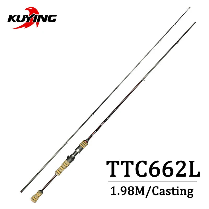 Kuying Teton Super Ultra Soft Light Baitcasting Spinning Lure Fishing Rod Combo 1.56m 1.8m 1.86m 1.9m 1.92m 1.98m