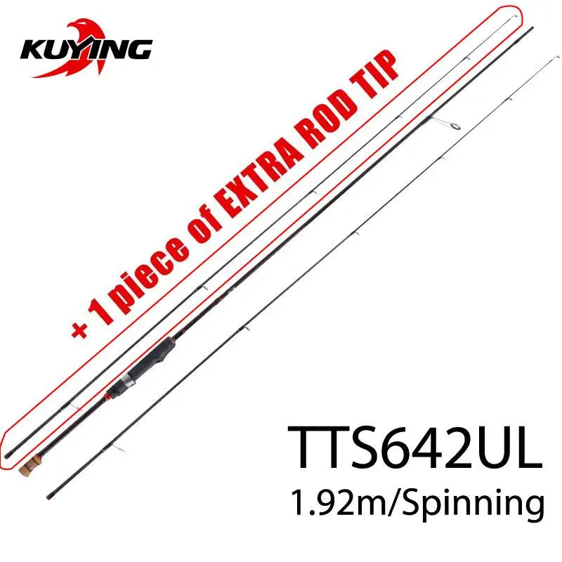 Kuying Teton Super Ultra Soft Light Baitcasting Spinning Lure Fishing Rod Combo 1.56m 1.8m 1.86m 1.9m 1.92m 1.98m